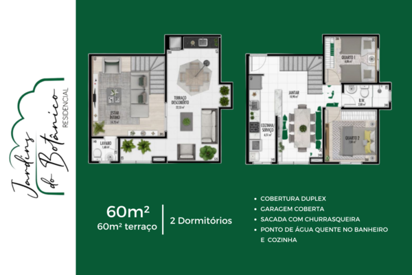 Residencial Jardim do Botanico_Planta Duplex60m²